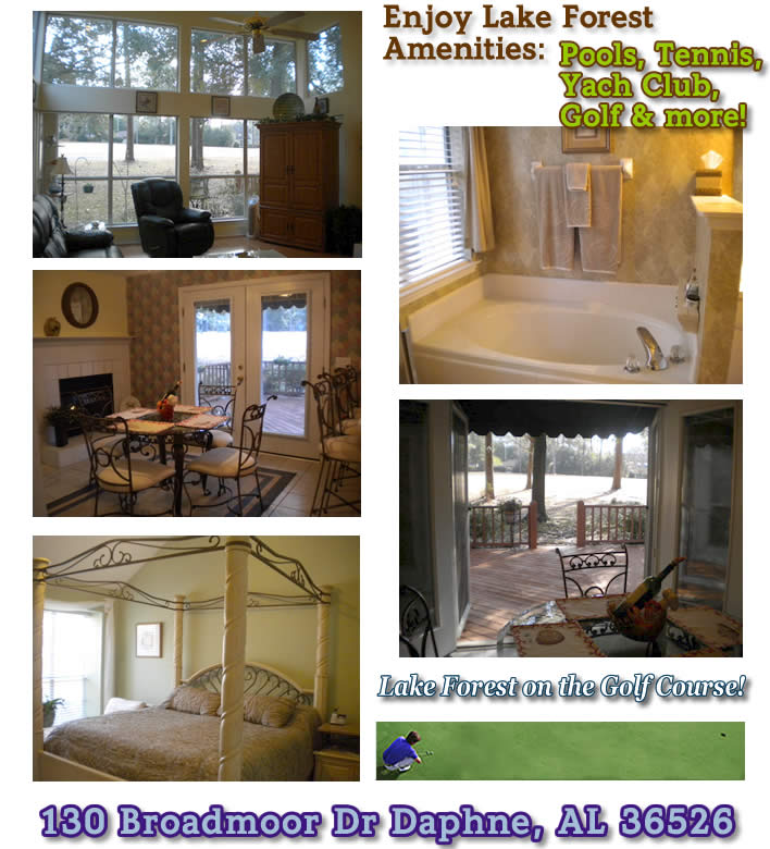 Daphne AL Home for Sale on Golf Course Lake Forest Daphne Alabama